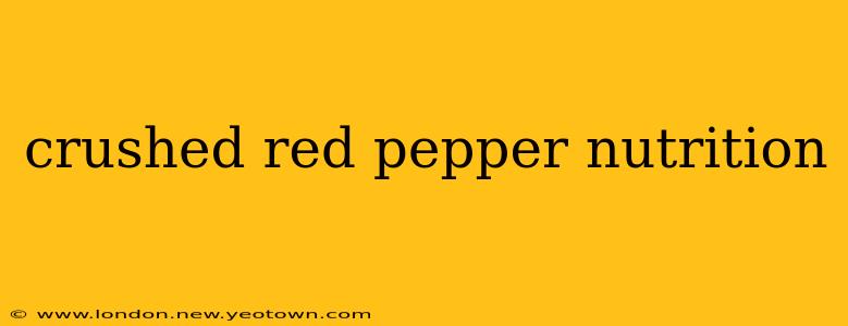 crushed red pepper nutrition