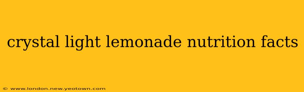 crystal light lemonade nutrition facts