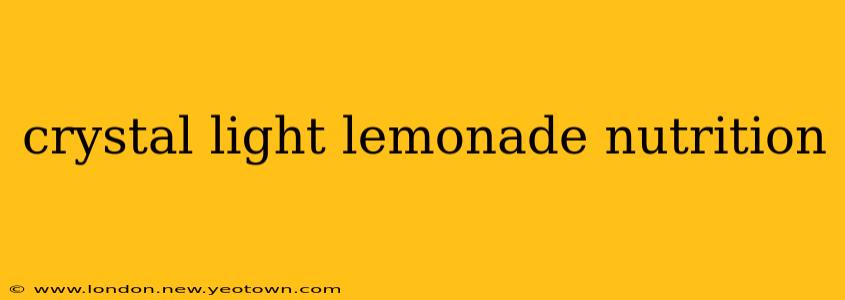 crystal light lemonade nutrition