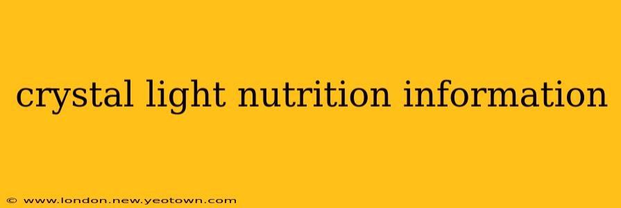 crystal light nutrition information