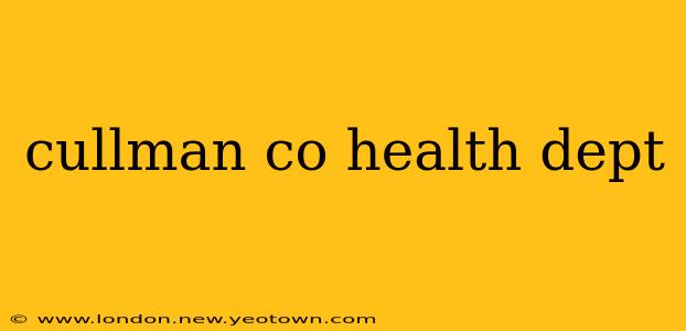 cullman co health dept