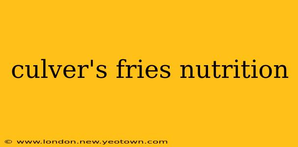 culver's fries nutrition