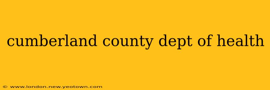 cumberland county dept of health