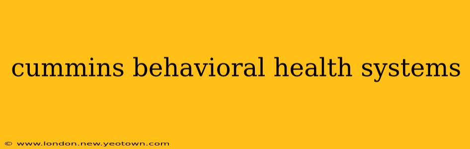 cummins behavioral health systems