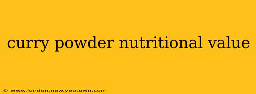 curry powder nutritional value