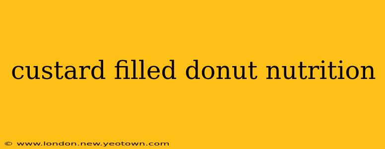 custard filled donut nutrition