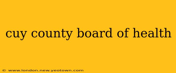cuy county board of health