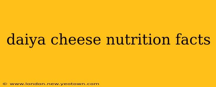 daiya cheese nutrition facts