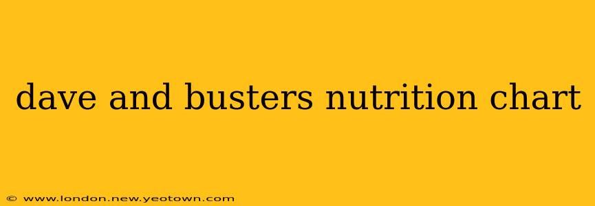 dave and busters nutrition chart