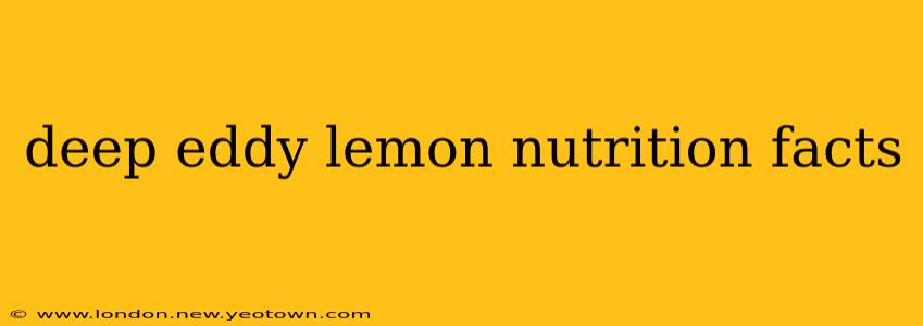 deep eddy lemon nutrition facts