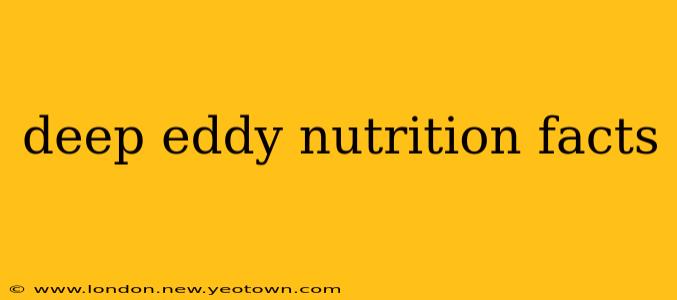 deep eddy nutrition facts