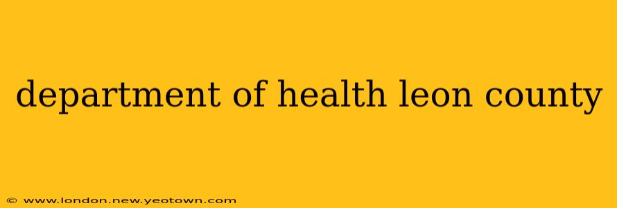 department of health leon county