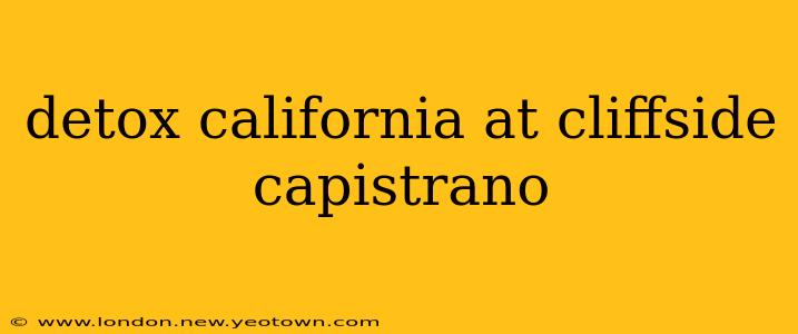 detox california at cliffside capistrano