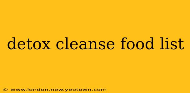 detox cleanse food list