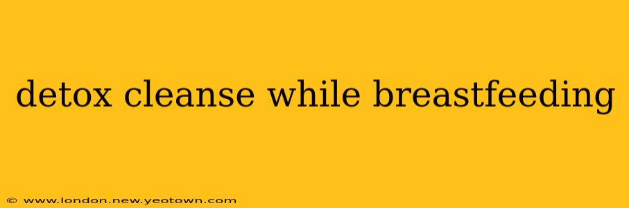 detox cleanse while breastfeeding