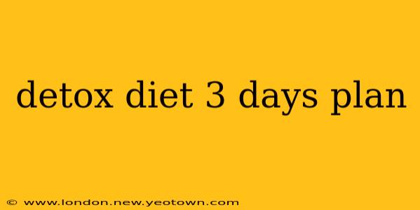 detox diet 3 days plan