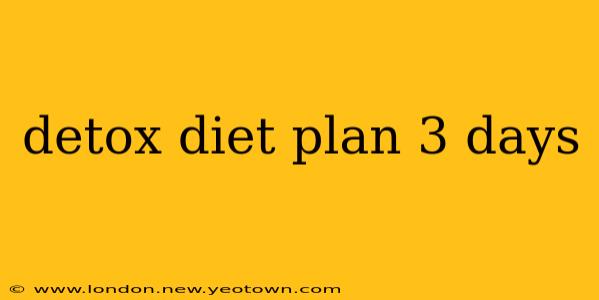 detox diet plan 3 days