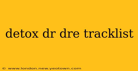 detox dr dre tracklist