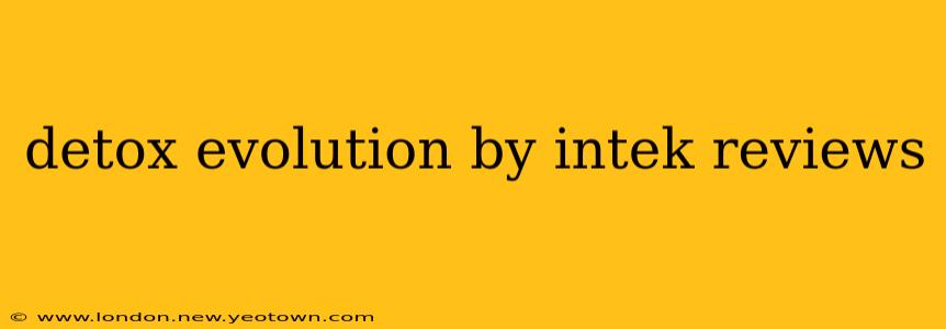 detox evolution by intek reviews