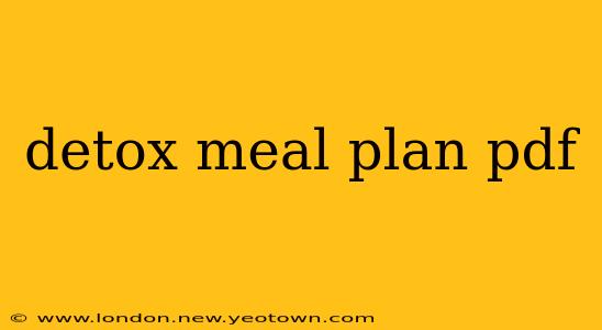 detox meal plan pdf