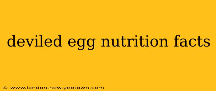 deviled egg nutrition facts