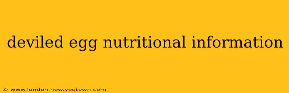 deviled egg nutritional information