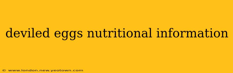 deviled eggs nutritional information