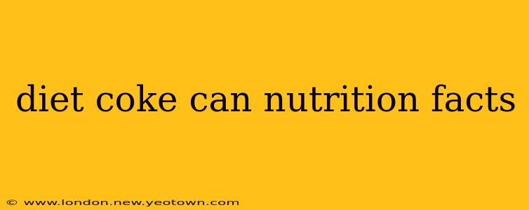 diet coke can nutrition facts