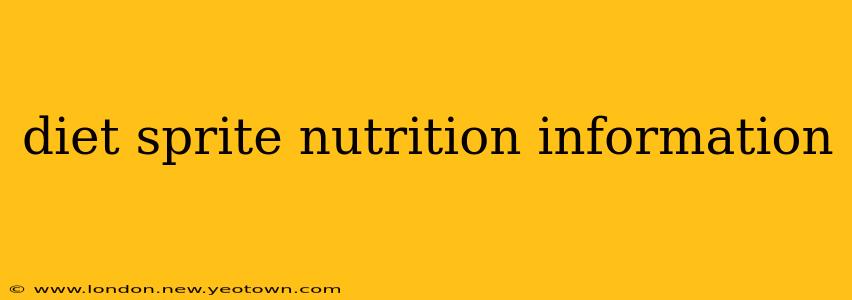 diet sprite nutrition information