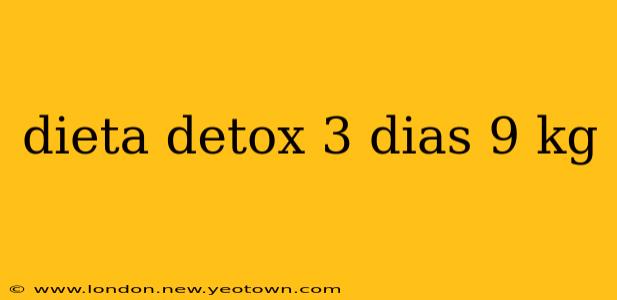 dieta detox 3 dias 9 kg