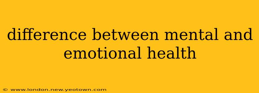 difference between mental and emotional health