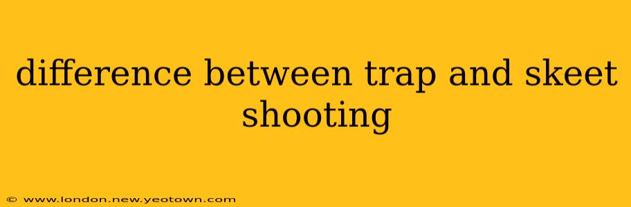 difference between trap and skeet shooting