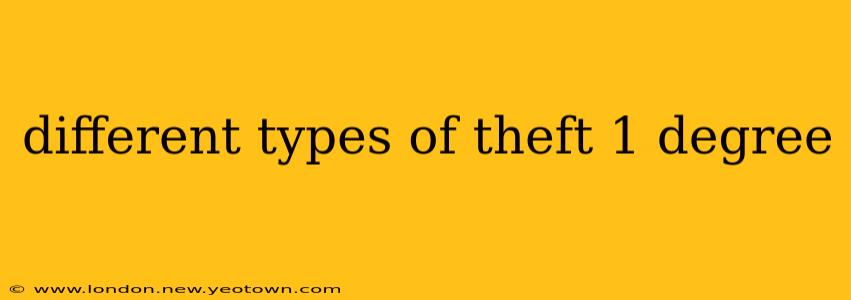 different types of theft 1 degree