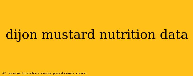 dijon mustard nutrition data