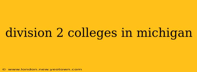 division 2 colleges in michigan