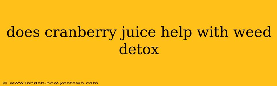 does cranberry juice help with weed detox
