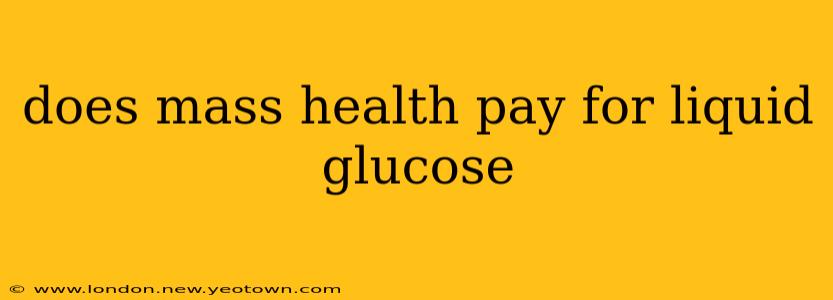 does mass health pay for liquid glucose