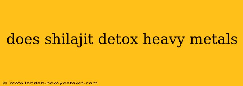 does shilajit detox heavy metals
