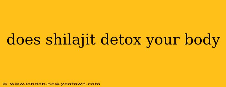does shilajit detox your body