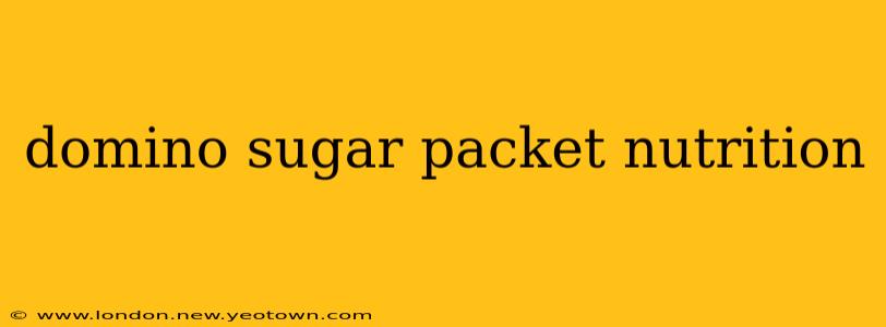 domino sugar packet nutrition