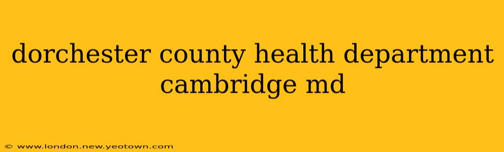 dorchester county health department cambridge md