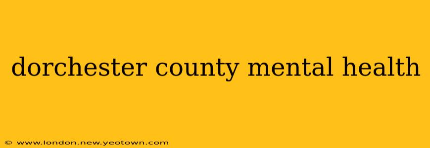 dorchester county mental health