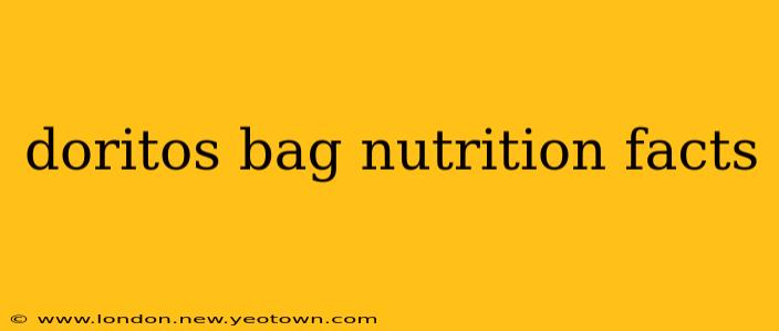 doritos bag nutrition facts
