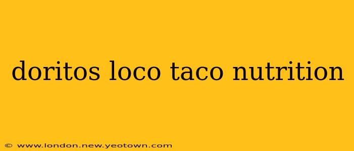 doritos loco taco nutrition