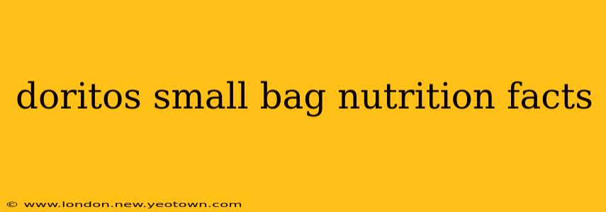 doritos small bag nutrition facts