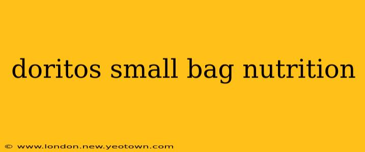 doritos small bag nutrition