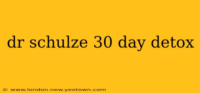 dr schulze 30 day detox