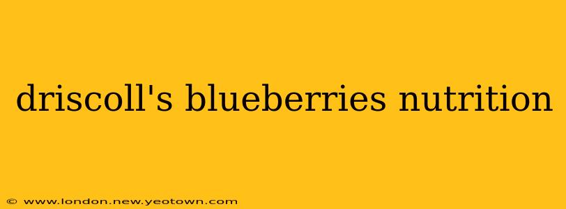 driscoll's blueberries nutrition