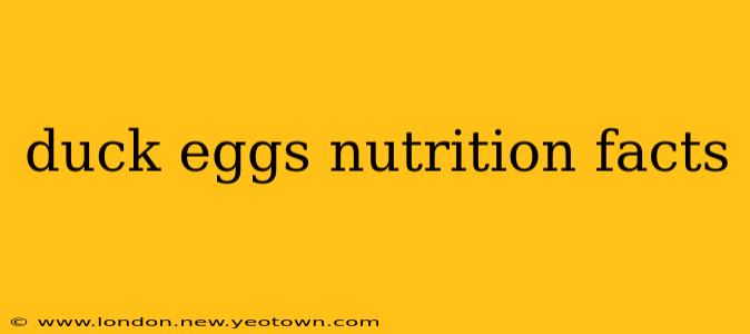 duck eggs nutrition facts