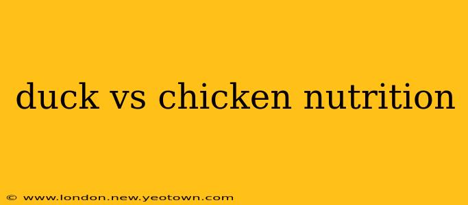 duck vs chicken nutrition